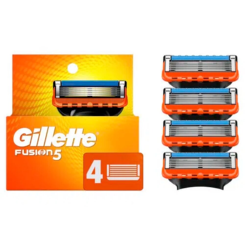 Gillette Fusion Refill Shaving Razor Cartridge, 4 (four) pack